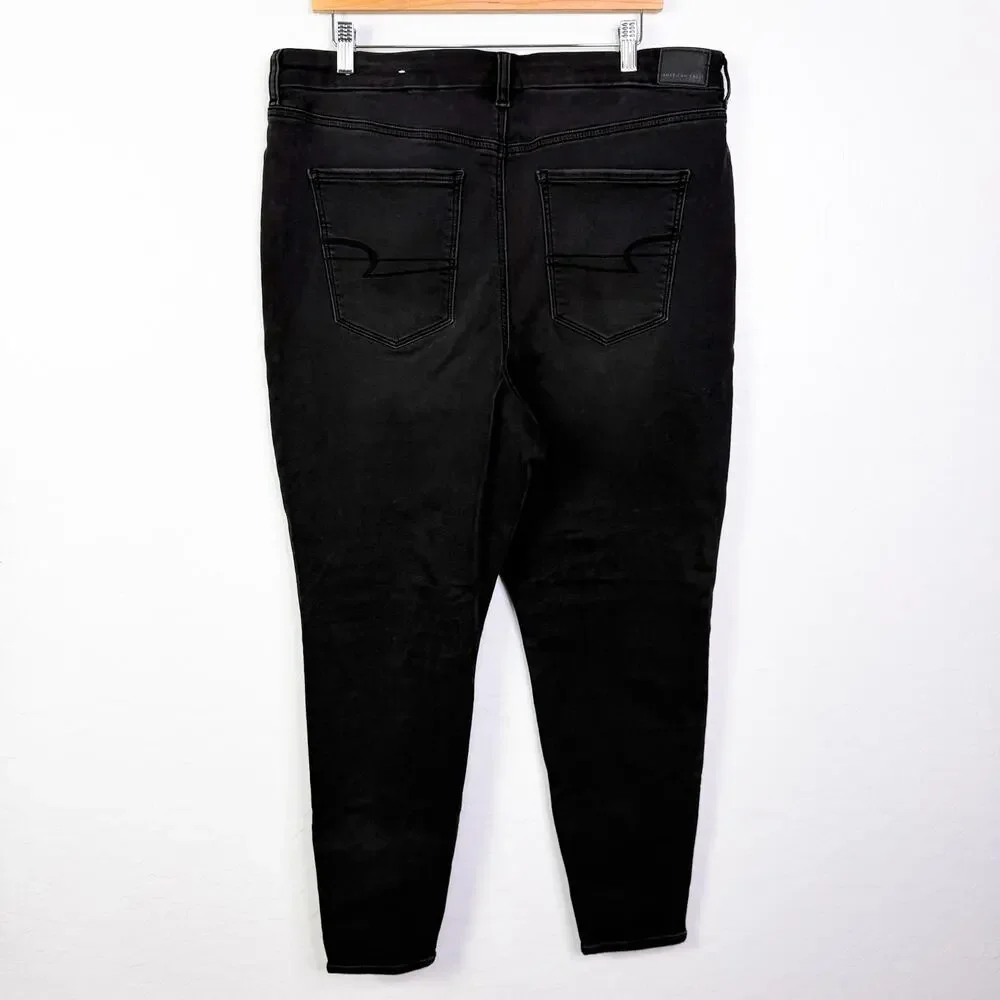 American Eagle Next Curvy Super High Rise Leggings Skinny Jeans Black sz 20 NWT